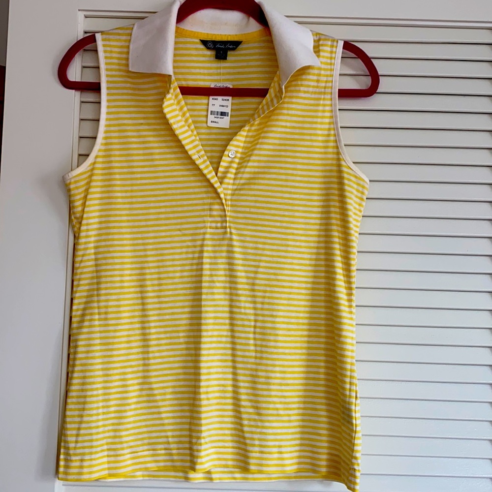 Brooks Brothers NWT sleeveless polo striped small